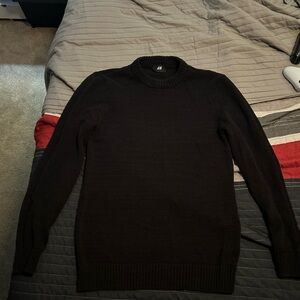 H&M Black Crewneck Sweater for Men